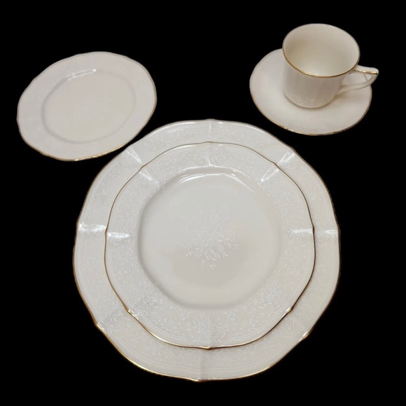 Noritake China Chandon Gold 5 Piece Place Setting Vintage  Original SET OF 2 - Picture 5 of 9